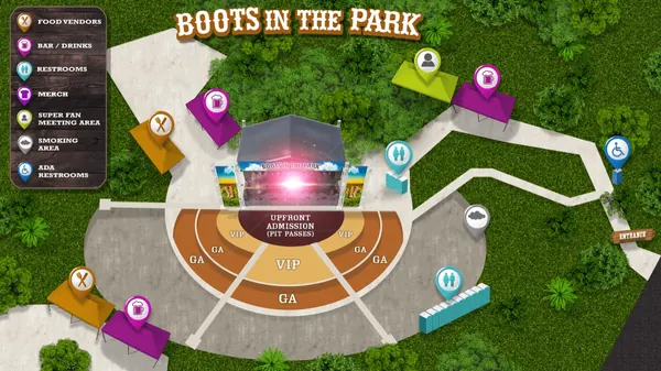 Boots in the Park festival site map