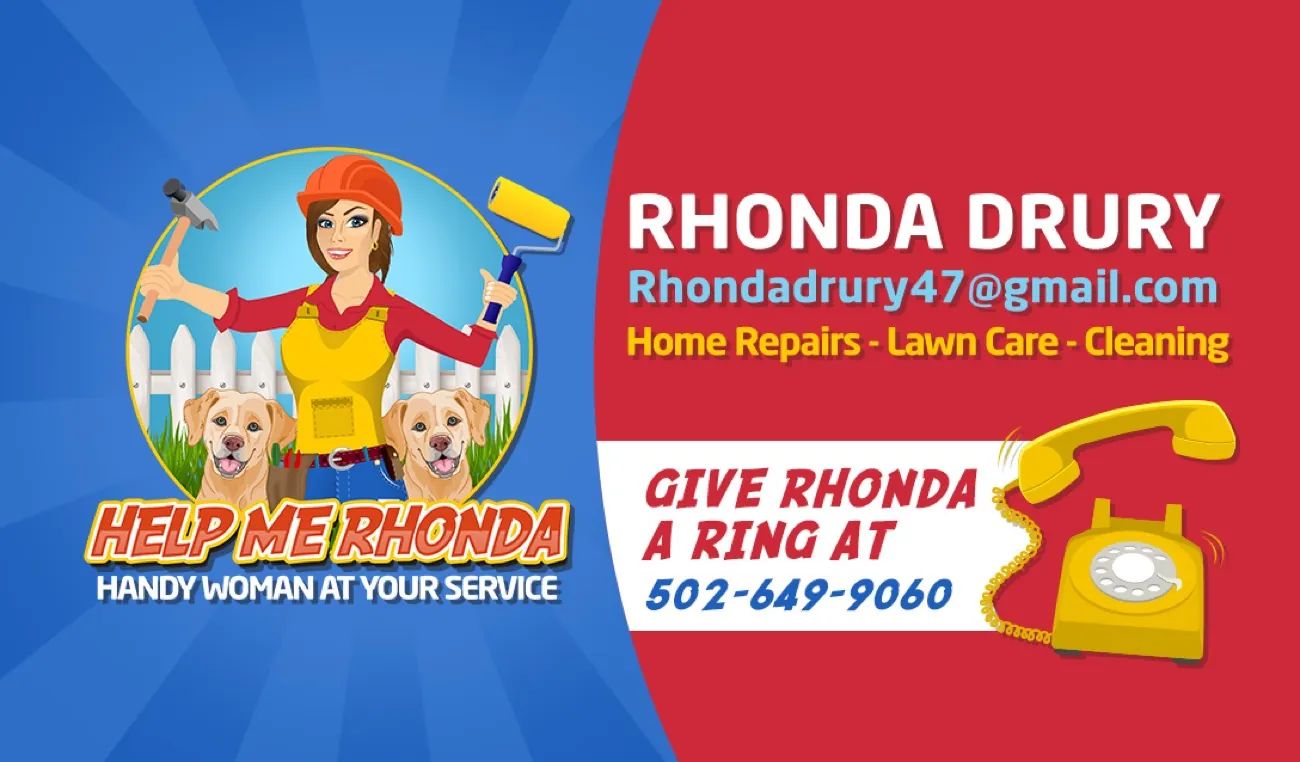 Help Me Rhonda business card