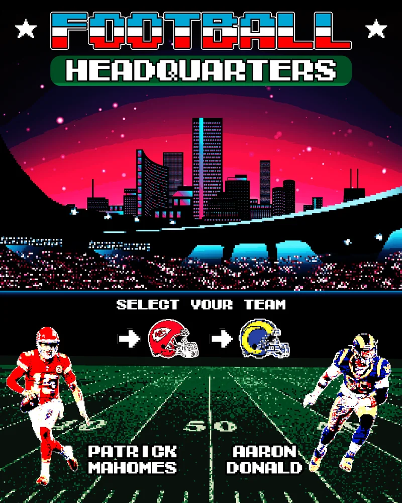 Football Headquarters game day promo graphic