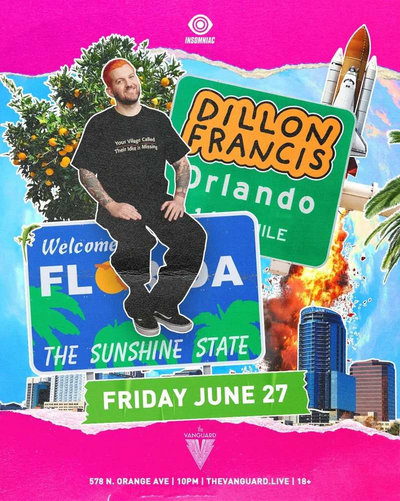 Dillon Francis Orlando show flyer for The Vanguard