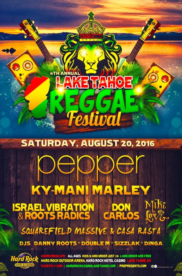 Lake Tahoe Reggae Festival 2016 lineup poster