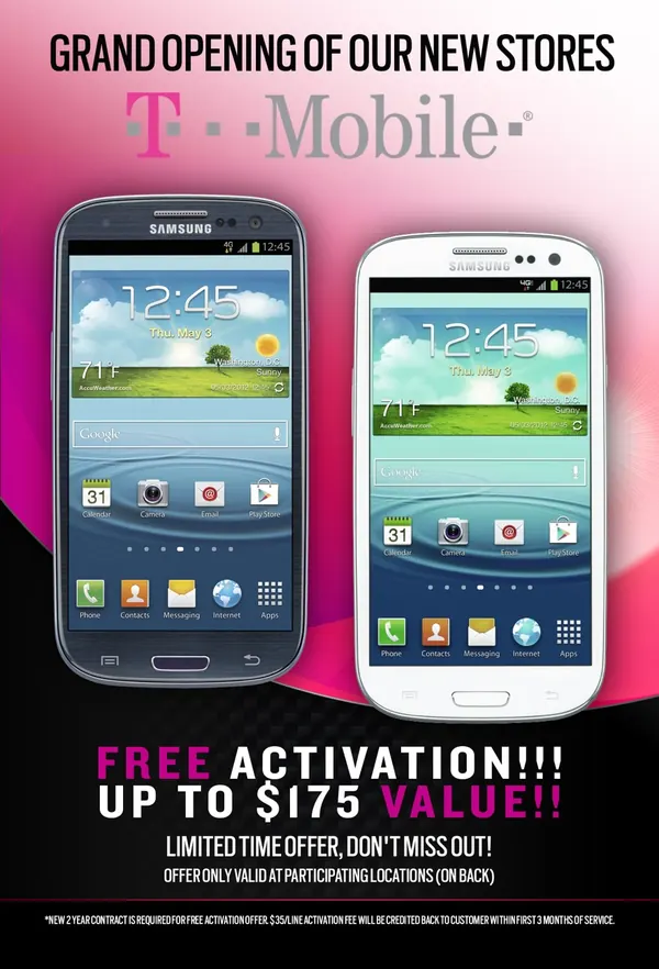 T-Mobile store grand opening flyer