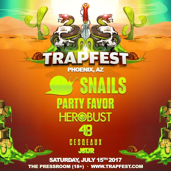 Trapfest Phoenix 2017 lineup poster